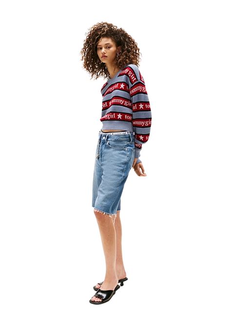 Pullover Tommy Girl relaxed fit a righe Tommy Hilfiger | DW0DW21235C3Q
